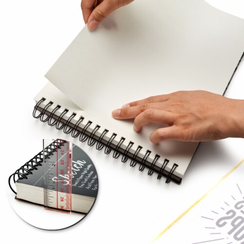 AGPTEK  Sketch Book 9X12 ，Sketch Pad 100 Sheets，2 Pack，60lb / 100g/m2 Perspective: left