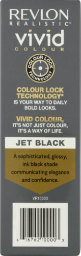 Revlon Realistic Vivid Colour Jet Black Permanent Hair Color Perspective: left