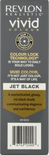 Revlon Realistic Vivid Colour Jet Black Permanent Hair Color Perspective: left