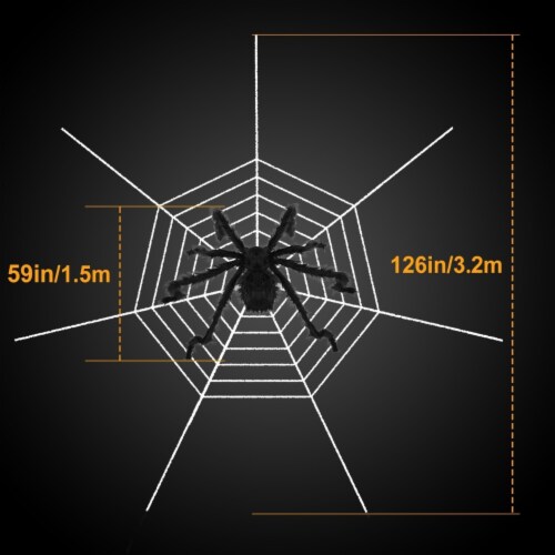 Halloween Decorations Spider Outdoor 59inch Halloween Spider Perspective: left