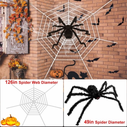 Halloween Decorations Spider Outdoor 49inch Halloween Spider Perspective: left