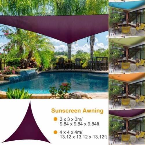 Patio Cover Shade Canopy Camping Sail Awning Sail Sunscreen Shelter Triangle Cover Armygrn 1 13in Smith s Food and Drug