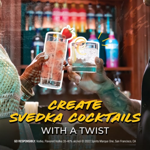 SVEDKA Citron Lemon Lime Flavored Vodka Perspective: left
