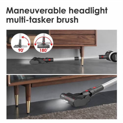 Evereze Cordless Vacuum Cleaner with 45 Minute Runtime and 1.1 Qt Large Dust Cup Perspective: left