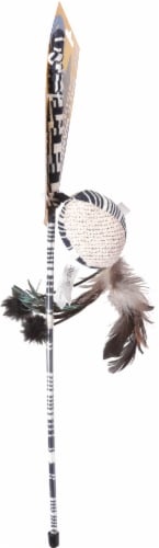 JW Pet Action Ball with Wand Cat Toy Perspective: left