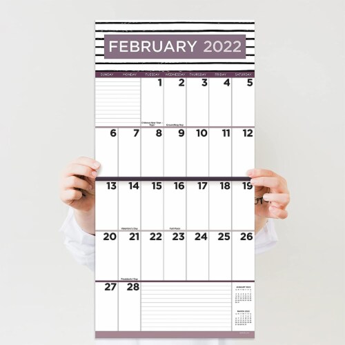 2022 Big Print Wall Calendar by TF Publishing Perspective: left