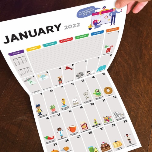 2022 Every Day's A Holiday 12 Month Wall Calendar Perspective: left