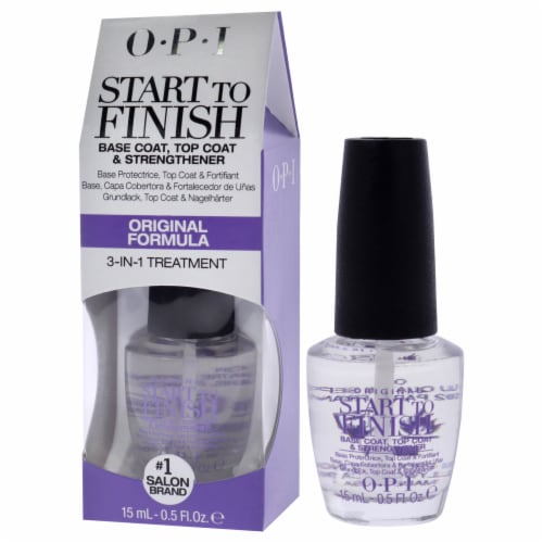 OPI Start To Finish Base Coat, Top Coat & Strengthener Perspective: left