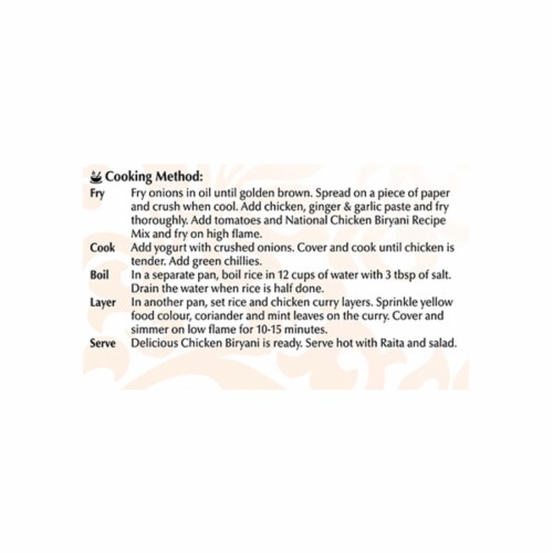 National® Chicken Biryani Recipe Mix Perspective: left