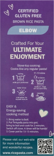 Tinkyada® Pasta Joy™ Gluten Free Brown Rice Elbow Pasta Perspective: left