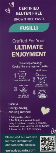 Tinkyada® Brown Rice Fusilli Pasta Perspective: left