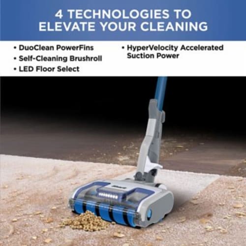 Shark® Vertex™ UltraLight™ DuoClean® PowerFins Corded Stick Vacuum w/ Self-Cleaning Brushroll Perspective: left