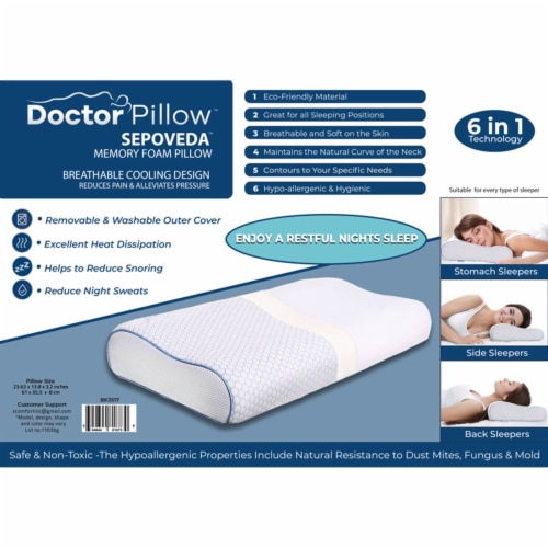 Dr. Pillow Sepoveda Memory Foam Pillow Standard Foods Co