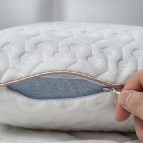 N'Ice Cooling Memory Foam Pillow - Blue Perspective: left