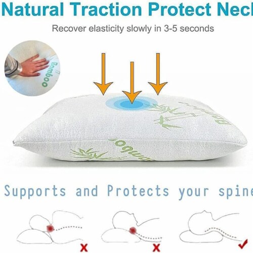 Dr Pillow Rayon From Bamboo Memory Foam Pillows 2 Pack Standard Gerbes Super Markets