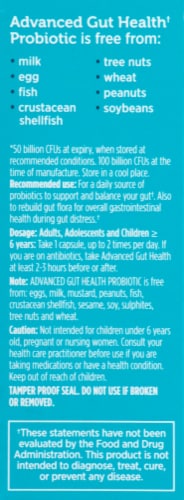 Genuine Health Advanced Gut Health Probiotic Daily Care Capsules Perspective: left