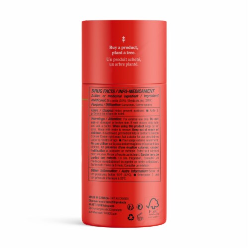 Attitude™ Sunscreen Stick SPF 30 Unscented Perspective: left