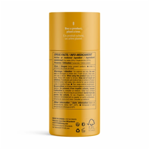 Attitude Natural Care Tropical Mineral Sunscreen Stick SPF 30 Perspective: left