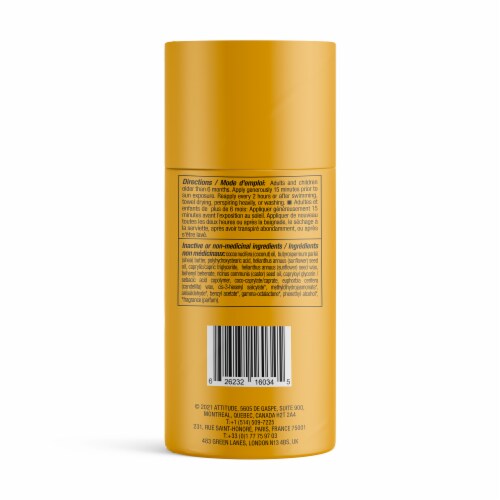 Attitude Natural Care Tropical Kids Mineral Sunscreen Stick SPF 30 Perspective: left
