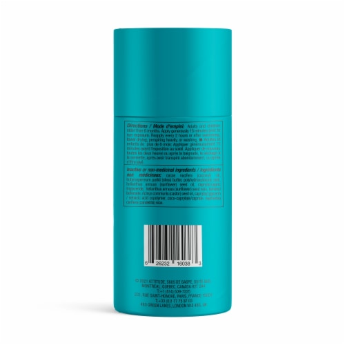 Attitude Natural Care Unscented Kids Mineral Sunscreen Stick SPF 30 Perspective: left