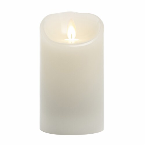 Mirage Flameless LED Wax Pillar Candle - Cream, 3 Mirage Flameless LED Wax Pillar Candle - Cream, 3