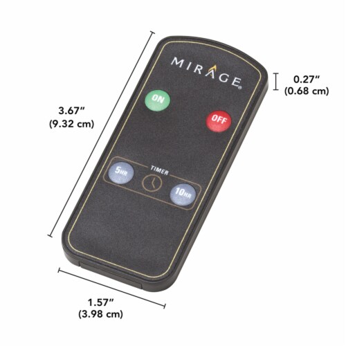 Mirage Flameless Candle Remote Control Perspective: left