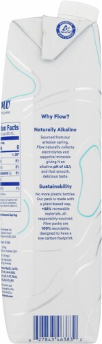 Flow® Alkaline Spring Bottled Water Perspective: left