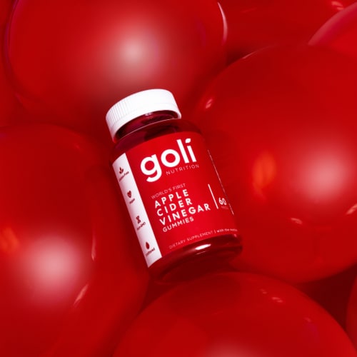 Goli Nutrition Apple Cider Vinegar Gummies Perspective: left