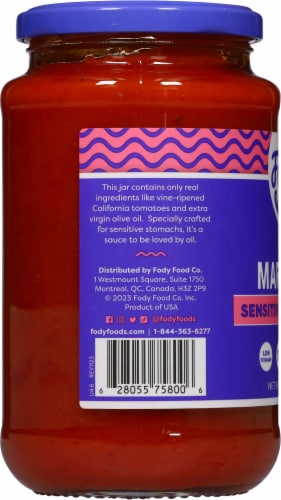 Fody Foods™ Marinara Sensitive Pasta Sauce Perspective: left