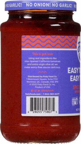 Fody Foods™ Gut-Friendly Arrabbiata Pasta Sauce Perspective: left