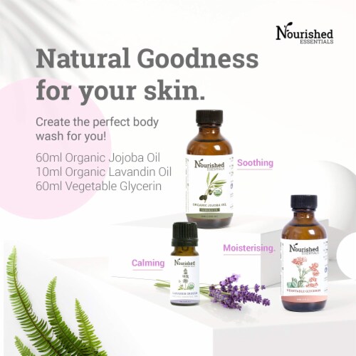 Nourished Essentials Organic Body Wash Kit - DIY Liquid Soap Making Perspective: left