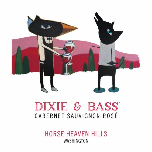 Dixie & Bass Cabernet Sauvignon Washington Rose Wine Perspective: left