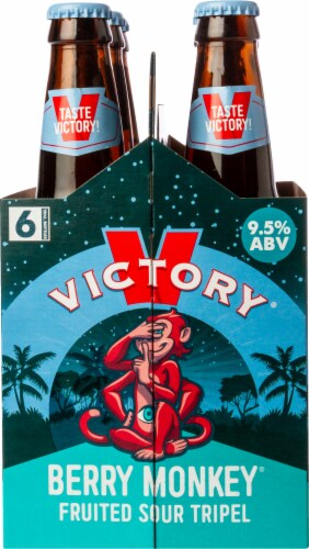 Victory Brewing Company Berry Monkey Fruited Sour Tripel Perspective: left