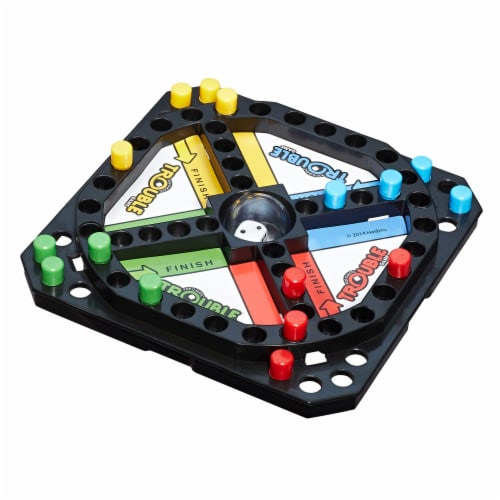 Hasbro Gaming Trouble Grab and Go Board Game Perspective: left