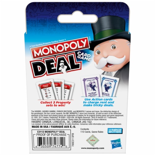 Hasbro Gaming® Monopoly Deal Card Game Perspective: left
