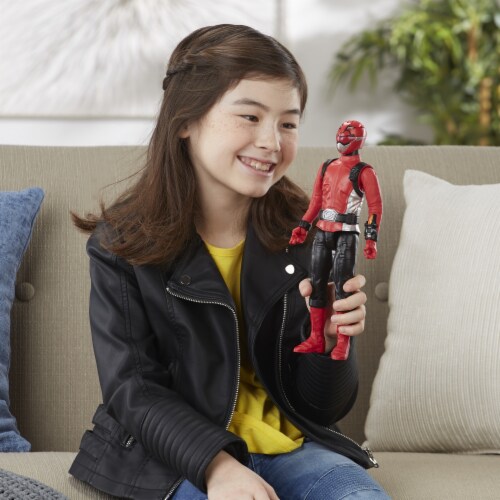 Hasbro Power Rangers Beast Morphers Red Ranger Action Figure Perspective: left