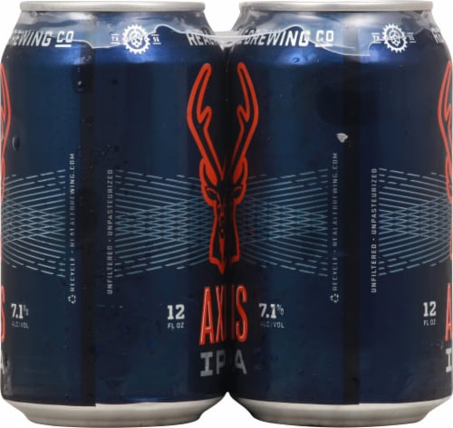 Real Ale Axis IPA Craft Beer 6 cans / 12 fl oz Perspective: left