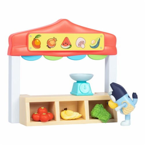 Bluey Farmers Market Mini Playset Perspective: left