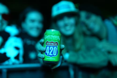 SweetWater Brewing Company 420 12 Pack 12oz Cans Perspective: left