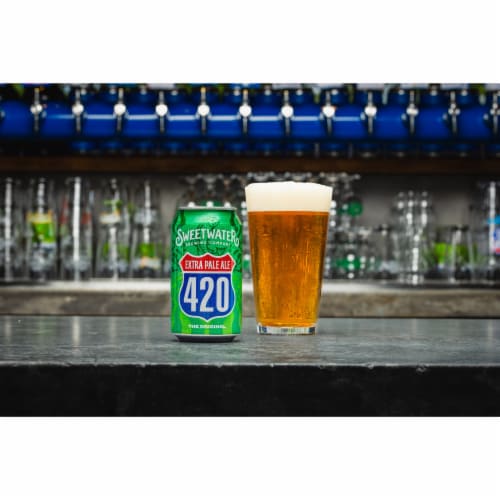 Sweet Water® Brewing Company® 420 Extra Pale Ale Beer Single Can Perspective: left