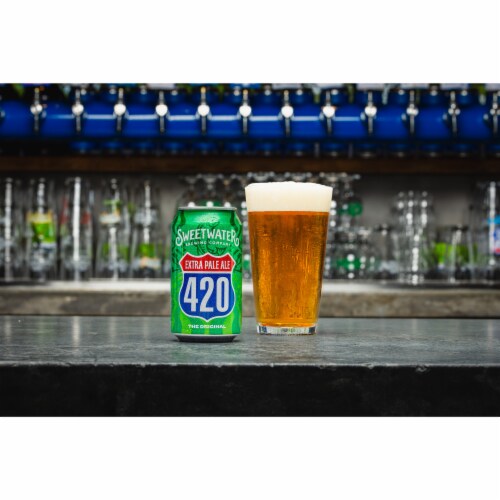 Sweet Water® Brewing Company® 420 Extra Pale Ale Beer Single Can Perspective: left