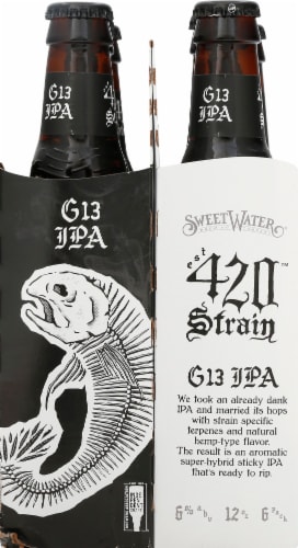 SweetWater Brewing Co. 420 Strain G13 IPA Beer Perspective: left