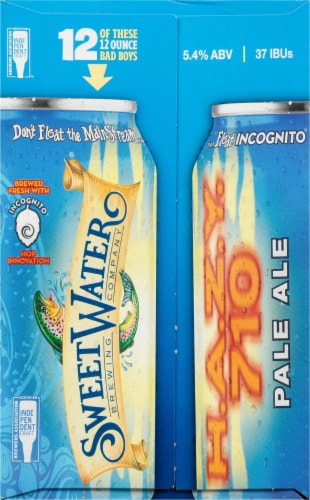 SweetWater Brewing Co.® H.A.Z.Y. 710 Pale Ale Beer Perspective: left