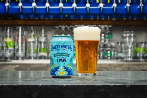 Sweet Water Brewing Company Goin' Coastal™ IPA With Pineapple Perspective: left