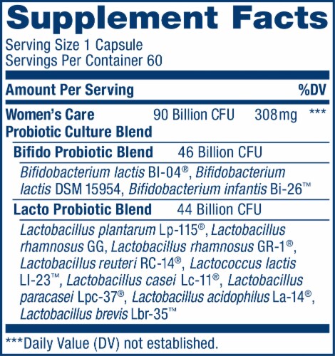 Renew Life Women's Probiotic Capsules Perspective: left