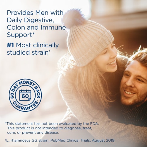 Renew Life Men's Care Probiotic Capsules Perspective: left