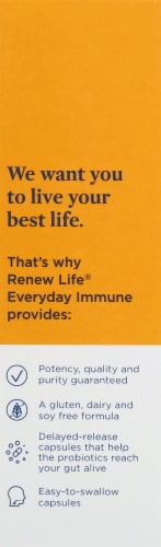 Renew Life Everyday Immune Dietary Supplement Capsules Perspective: left