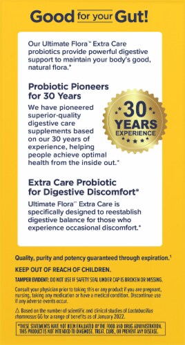 Renew Life Extra Care Digestive Probiotic Capsules Perspective: left