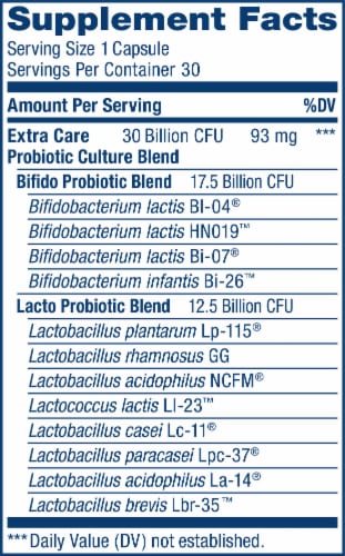Renew Life Extra Care Go-Pack Probiotic Capsules Perspective: left
