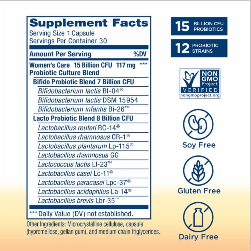 Renew Life Women's Probiotic Capsules Perspective: left